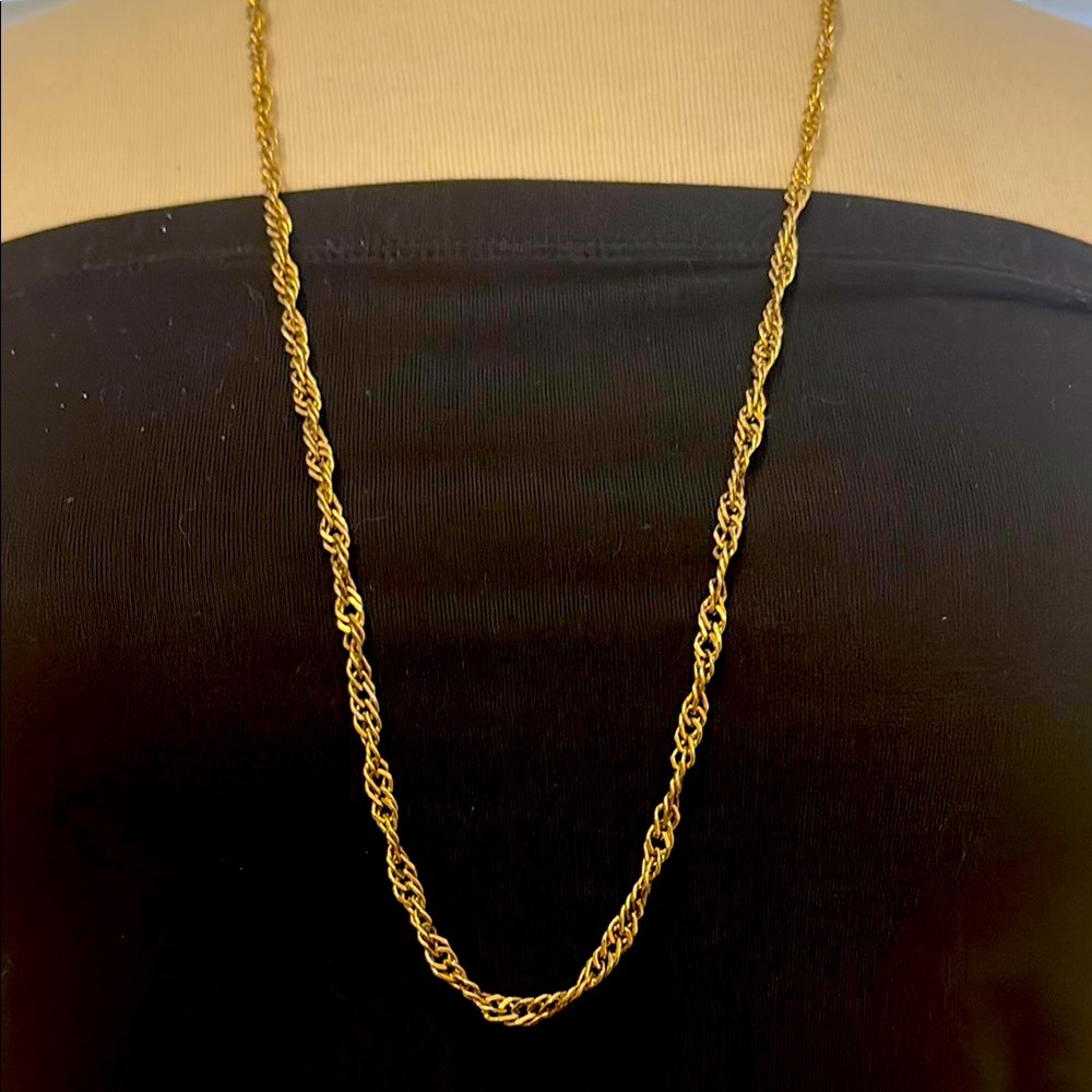 Sarah Coventry twisted gold rope chain